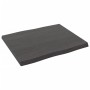 Piano Tavolo Marrone Scuro 60x50x(2-4)cm in Rovere Non Trattato