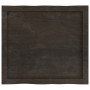 Piano Tavolo Marrone Scuro 60x50x(2-4)cm in Rovere Non Trattato