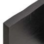 Piano Tavolo Marrone Scuro 60x50x(2-4)cm in Rovere Non Trattato
