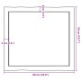 Piano Tavolo Marrone Scuro 60x50x(2-4)cm in Rovere Non Trattato