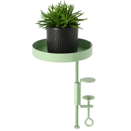 Esschert Design Vassoio per Piante con Morsetto Rotondo Verde S