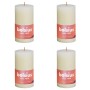 Bolsius Candele Rustiche a Colonna Shine 4 pz 130x68 mm Perla Delicato