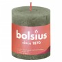 Bolsius Candele Rustiche a Colonna 4 pz 80x68 mm Verde Oliva