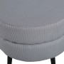 Venture Home Pouf Pot 40x40x40 cm a Coste Nero e Grigio