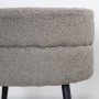 Venture Home Pouf Pot 40x40x40 cm Pelliccia Nero e Grigio