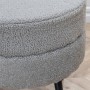 Venture Home Pouf Pot 40x40x40 cm Pelliccia Nero e Grigio