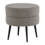 Venture Home Pouf Pot 40x40x40 cm Pelliccia Nero e Grigio