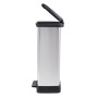 Curver Pattumiera a Pedale Deco Rettangolare 50 L Argento