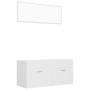 Set Mobili da Bagno 2 pz Bianco in Legno Multistrato