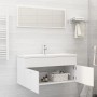 Set Mobili da Bagno 2 pz Bianco in Legno Multistrato