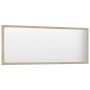 Set Mobili Bagno 2pz Bianco e Rovere Sonoma Legno Multistrato