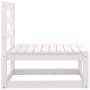 Set Divani da Giardino 2 pz Cuscini Legno Massello Pino Bianco