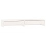 Supporto per Monitor Bianco 100x27x15 cm Legno Massello di Pino