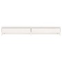 Supporto per Monitor Bianco 100x27x15 cm Legno Massello di Pino