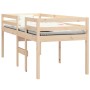 Letto a Soppalco 90x190 cm in Legno Massello di Pino