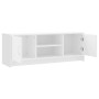 Mobile Porta TV Bianco 102x30x37,5 cm in Legno Multistrato