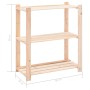 Scaffali a 3 Livelli 10 pz 80x38x90 cm in Massello Pino 150 kg