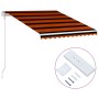 Tenda da Sole Retrattile Automatica 350x250 cm Arancione e Marrone