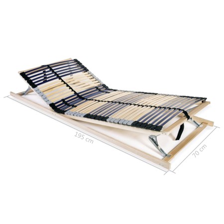 Reti a Doghe 2 pz 7 Zone con 42 Doghe in Legno 70x200 cm