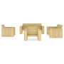 Set Divani da Giardino 5 pz in Legno di Pino Impregnato