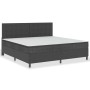 Letto a Molle Grigio Scuro in Tessuto 200x200 cm