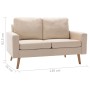 Set Divani 2 pz in Tessuto Crema