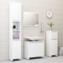 Set Mobili da Bagno 4 pz Bianco in Truciolato