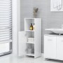 Set Mobili da Bagno 3 pz Bianco Lucido in Truciolato