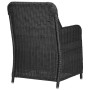 Set da Pranzo da Giardino 9 pz in Polyrattan Nero