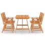 Set da Pranzo da Giardino 5 pz in Legno Massello di Acacia