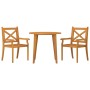 Set Mobili da Pranzo per Giardino 3 pz Legno Massello di Acacia