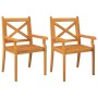 Set Mobili da Pranzo per Giardino 3 pz Legno Massello di Acacia