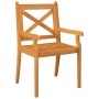 Set Mobili da Pranzo per Giardino 3 pz Legno Massello di Acacia
