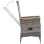 Set Divani da Giardino 3 pz con Cuscini in Polyrattan Grigio