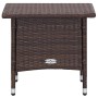 Set Divani da Giardino 3 pz con Cuscini in Polyrattan Marrone