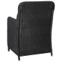 Set da Pranzo da Giardino 9 pz in Polyrattan Nero