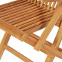 Set da Pranzo da Giardino 5 pz in Legno Massello di Teak