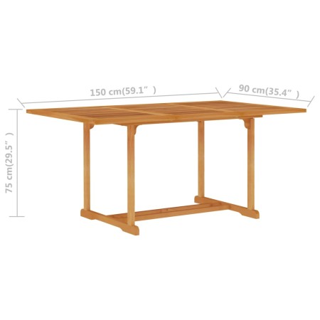 Set da Pranzo da Giardino 7 pz con Cuscini Legno di Teak