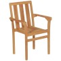 Set da Pranzo da Giardino 7 pz in Legno Massello di Teak