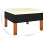Set Divani da Giardino 10 pz con Cuscini in Polyrattan Nero