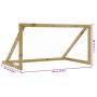 Porta da Calcio con Rete 120x60x80 cm Legno di Pino Impregnato