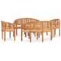 Set Salotto da Giardino 5 pz Design Curvo in Massello di Teak