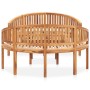 Set Salotto da Giardino 3 pz Design Curvo in Massello di Teak