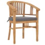 Set da Pranzo da Giardino 7 pz con Cuscini in Legno di Teak