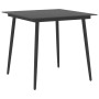 Set da Pranzo da Giardino 5 pz Nero e Marrone