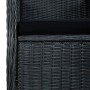 Set Divani da Giardino 3 pz con Cuscini Polyrattan Grigio Scuro