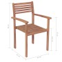 Sedie da Giardino 4 pz con Cuscini Blu Reale Massello di Teak