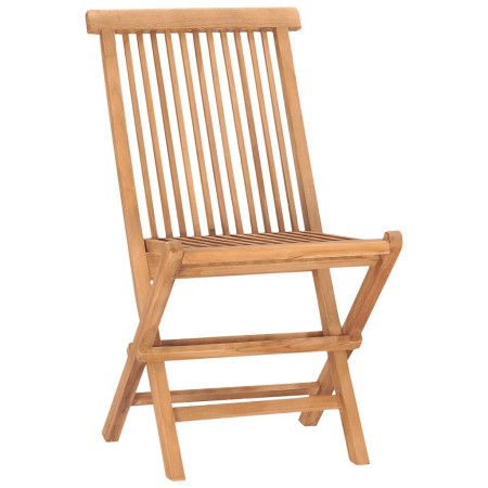 Set da Pranzo Giardino Pieghevole 3 pz Cuscino Massello di Teak