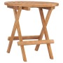 Set da Pranzo Giardino Pieghevole 3 pz Cuscino Massello di Teak