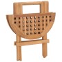 Set da Pranzo Giardino Pieghevole 3 pz Cuscino Massello di Teak